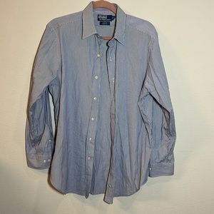Polo Ralph Lauren Stripe Button Down Dress Business Shirt 15 1/2 32/33